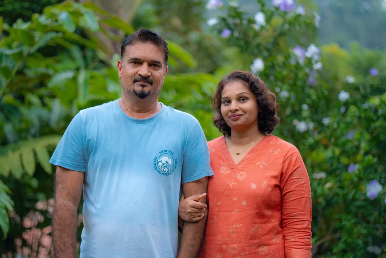 Brijesh and Liji, the hosts of Mokha Grove