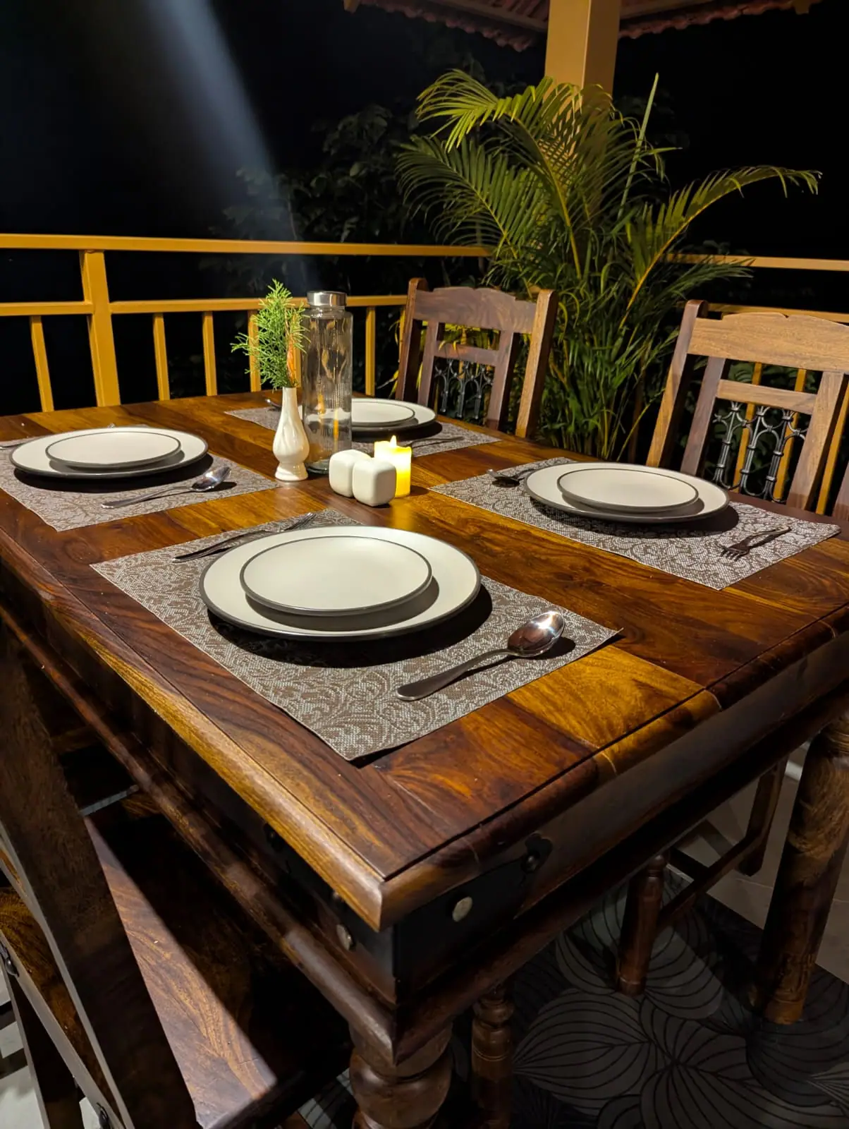 A table set for a meal at Mokha Grove